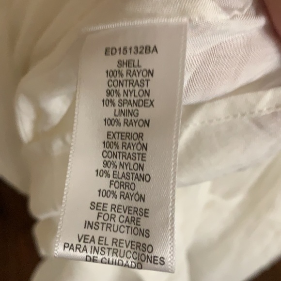 En Creme white layered ruffle and lace midi dress MED - Picture 13 of 16